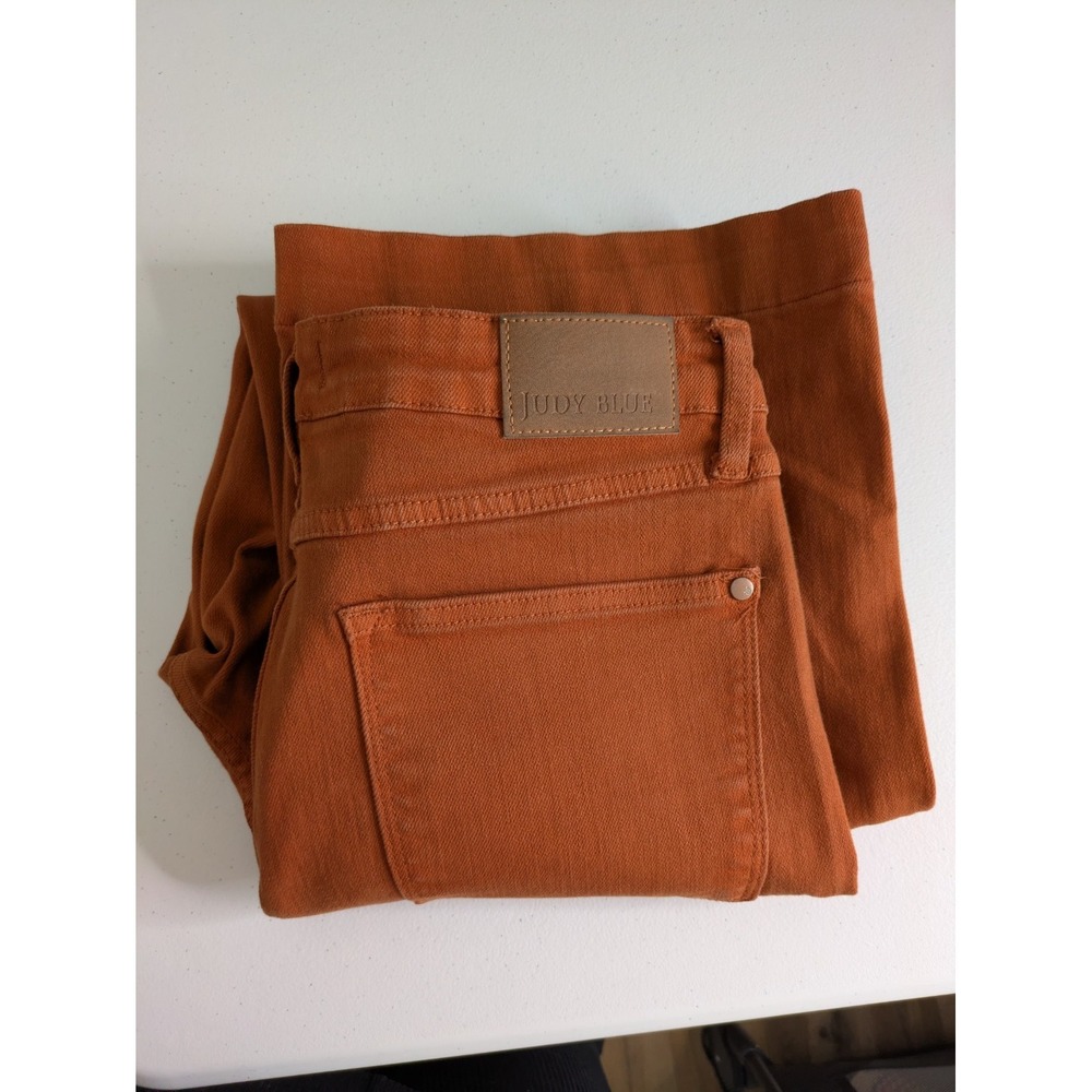 Judy Blue Rust Orange Wide Leg Jeans Size 11/30 - Picture 8 of 8